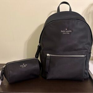 Kate Spade Black Backpack with Pouch